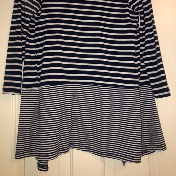 Girls Striped Navy Sweater - Picture 4 of 4